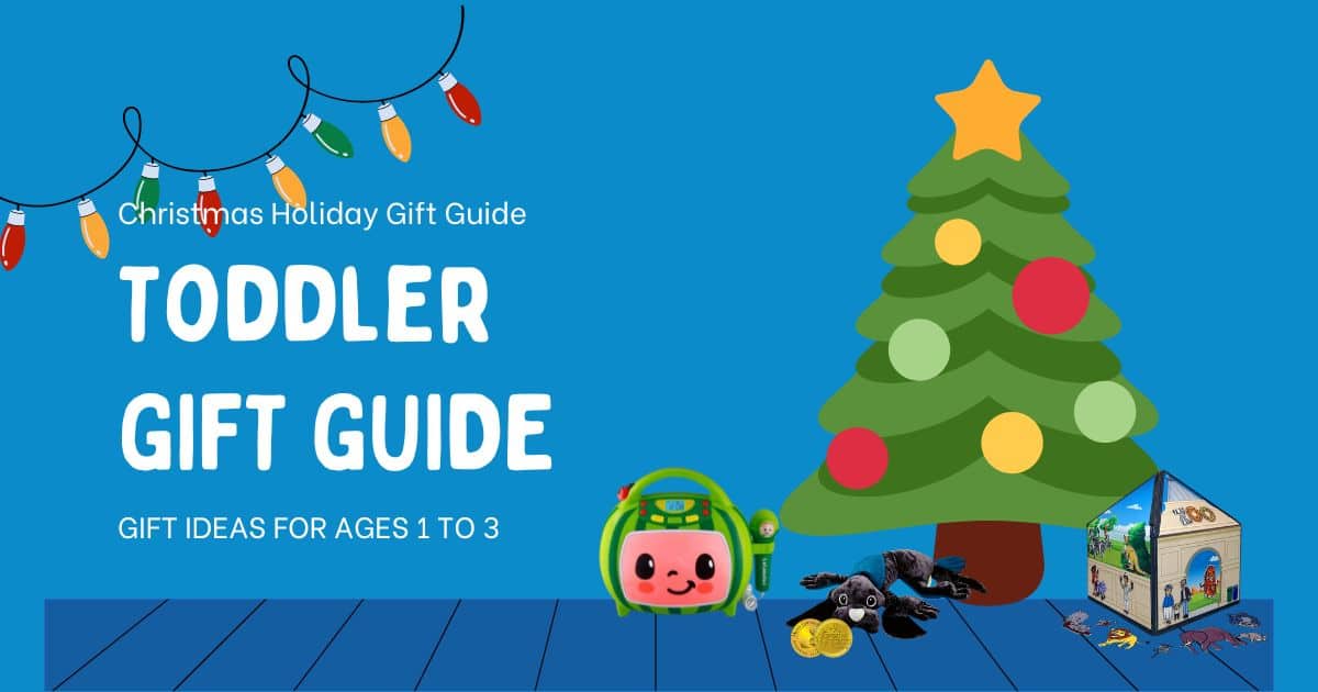 collage image for toddler gift guide